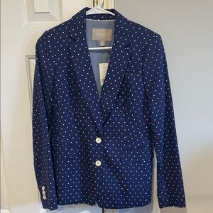 Banana Republic Blue Blazer with White Dots